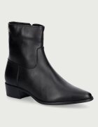 Tommy Hilfiger botine pentru femei din piele LEATHER ANKLE BOOT W ZIP