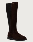 Tommy Hilfiger cizme pentru femei din piele întoarsă ENAMEL FLAG SUEDE HIGH CHELSEA