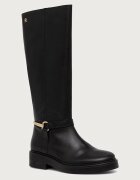 Tommy Hilfiger cizme pentru femei din piele TH STUD LEATHER KNEE