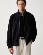 Tommy Hilfiger geacă de tranziție pentru bărbați din piele întoarsă