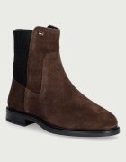 Tommy Hilfiger ghete scurte pentru femei din piele întoarsă ENAMEL FLAG SUEDE ANKLE CHELSEA