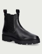 Tommy Hilfiger ghete scurte pentru femei din piele TH MONOGRAM LEATHER CHELSEA BOOT