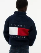 Tommy Hilfiger hanorac cu fermoar pentru copii din polar