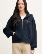 Tommy Hilfiger hanorac cu fermoar pentru femei din bumbac