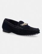 Tommy Hilfiger mocasini pentru femei din piele întoarsă TH CHAIN SUEDE LOAFER