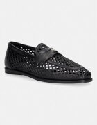 Tommy Hilfiger mocasini pentru femei din piele TH COIN LTH LOAFER LASER CUT