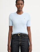 Tommy Hilfiger pulover cu mânecă scurtă pentru femei din bumbac