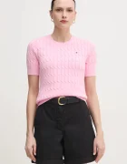 Tommy Hilfiger pulover cu mânecă scurtă pentru femei din bumbac