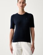 Tommy Hilfiger pulover cu mânecă scurtă pentru femei din bumbac
