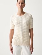 Tommy Hilfiger pulover cu mânecă scurtă pentru femei din bumbac