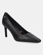 Tommy Hilfiger stilettos de piele TH LOGO LTH PUMP SLANTED HL