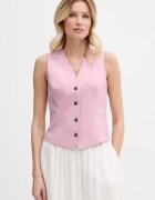 Tommy Hilfiger vestă cu un singur rând de nasturi pentru femei cu amestec de lână