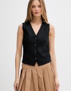 Tommy Hilfiger vestă cu un singur rând de nasturi pentru femei cu in