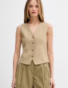 Tommy Hilfiger vestă cu un singur rând de nasturi pentru femei din in