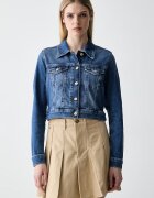 Tommy Jeans geacă de tranziție pentru femei din denim