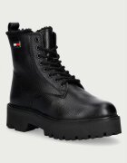 Tommy Jeans ghete de drumeție pentru femei din piele TJW PLATFORM BOOTS WL