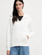 Tommy Jeans hanorac cu fermoar pentru femei cu bumbac