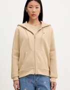 Tommy Jeans hanorac cu fermoar pentru femei cu bumbac