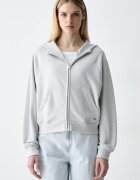Tommy Jeans hanorac cu fermoar pentru femei din bumbac