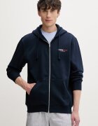 Tommy Jeans hanorac cu fermoar și glugă pentru bărbați cu bumbac