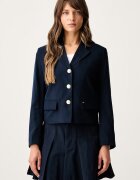 Tommy Jeans sacou cu un singur rând de nasturi pentru femei cu vâscoză