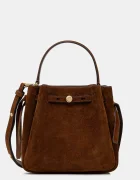 Tory Burch geantă de mână din piele întoarsă Romy Suede