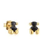 Tous cercei din argint placat cu aur Bold Bear Gem