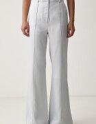 Trussardi pantaloni evazați flare pentru femei din vâscoză