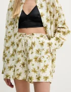 TWINSET pantaloni scurți din amestec de in