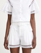 TWINSET pantaloni scurți eleganți pentru femei din bumbac cu elastan