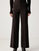 TWINSET pantaloni straight pentru femei cu amestec de lână