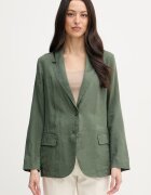 United Colors Of Benetton sacou cu un singur rând de nasturi pentru femei din in