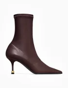 Vanda Novak botine cu toc cui pentru femei Vera Dark Coffee