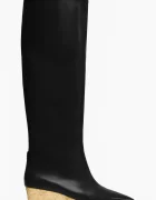 Vanda Novak cizme cu platformă pentru femei din piele Sophia Deep Black