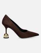 Vanda Novak pantofi cu toc stiletto din piele Athena Cacao