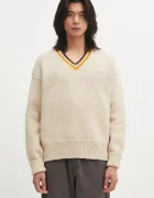 Visvim pulover de lână COLLEGE V-NECK