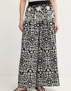 Weekend Max Mara pantaloni wide leg pentru femei din bumbac