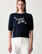 Weekend Max Mara pulover cu mânecă scurtă pentru femei cu bumbac WKDFIACRE
