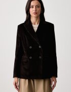 Weekend Max Mara sacou cu două rânduri de nasturi pentru femei din catifea reiată WKDKATANGA