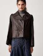 Weekend Max Mara trenci scurt pentru femei din piele WKDFELINO