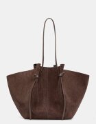 YUZEFI geantă shopper pentru femei din piele întoarsă XL MOCHI