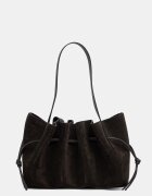 YUZEFI hobo bag pentru femei din piele întoarsă SCALLOP SHOULDER