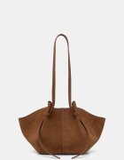 YUZEFI tote bag pentru femei din piele întoarsă MOCHI