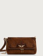 Zadig&Voltaire geantă crossbody pentru femei din piele întoarsă ROCKY