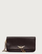 Zadig&Voltaire geantă pentru femei din piele ROCK GRAINED LEATHER