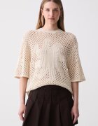 Zadig&Voltaire pulover cu mânecă scurtă pentru femei cu in