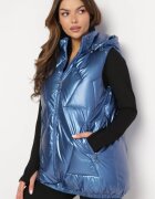 6&8 fashion Vestă Matlasată Albastră cu Glugă Incanto