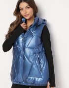 6&8 fashion Vestă Matlasată Albastră cu Glugă Incanto