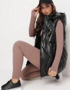6&8 fashion Vestă Neagră Matlasată cu Glugă Incanto