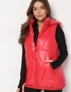 6&8 fashion Vestă Roșie Matlasată cu Glugă Incanto